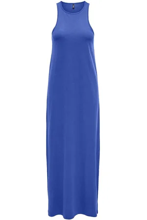 ONLY Onlmay Life S/L Long Dress Box Jrs Maksimekko Juhlamekko Blue