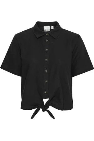 Ichi Ihlino Sh Tops Shirts Short-sleeved Black