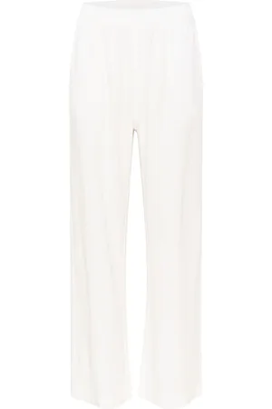 Kaffe Kanaya Wide Pants Bottoms Trousers Wide Leg White