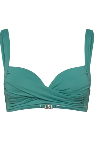 Panos Emporio Medea Solid Top Swimwear Bikinis Bikini Tops Push-up Bikinitops Green