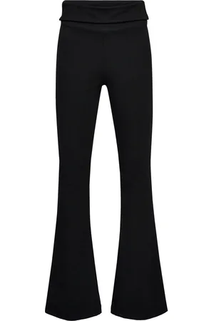LMTD Nlfbenedicte Fold Down Bootcut Pant Bottoms Trousers Black