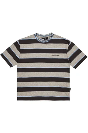Quiksilver Stripe Tee Yth Tops T-shirts Short-sleeved Grey