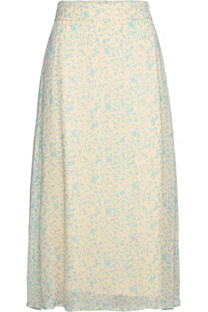Coster Copenhagen Skirt In Leo Splash Print Polvipituinen Hame Blue
