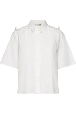 Esmé Studios Esrikka Ss Shirt Tops Shirts Short-sleeved White