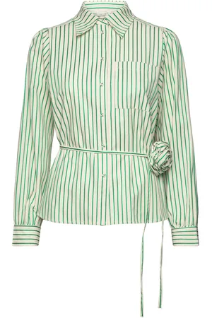 Norr Linna Shirt Tops Shirts Long-sleeved Green