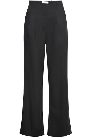 Rosemunde Trousers Bottoms Trousers Wide Leg Black