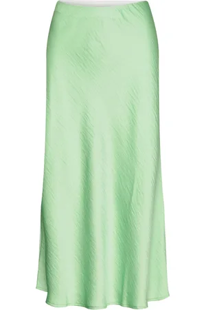 Y.A.S Pastella Hw Midi Skirt - Noos Polvipituinen Hame Green