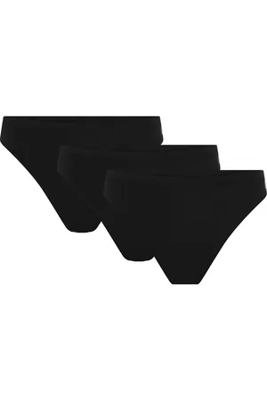 URBAN QUEST 3-Pack Women Bamboo String Brief Stringit Alusvaatteet Black