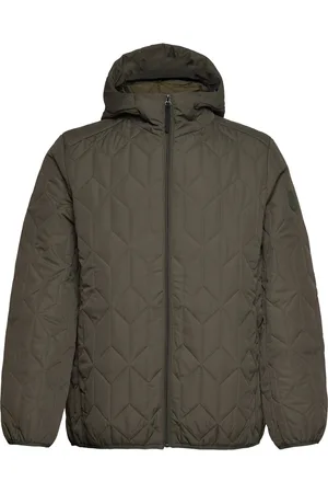 Lindbergh Puffer Jacket With Hood Vuorillinen Takki Topattu Takki Green