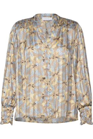 Levete Room Lr-Figaro Tops Blouses Long-sleeved Beige