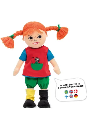Pippi Langstrømpe Pippi Taldocka, Tyg, 40 Cm Toys Dolls & Accessories Dolls Multi/patterned