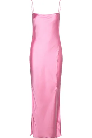 Gina Tricot Satin Dress Polvipituinen Mekko Pink