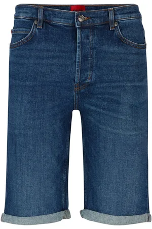 HUGO BOSS 634/S Designers Shorts Denim Blue