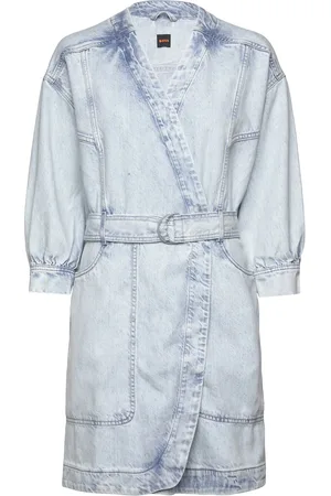 HUGO BOSS C_Denim Dress Lyhyt Mekko Blue