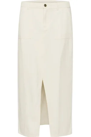 Culture Cureba Skirt Polvipituinen Hame White