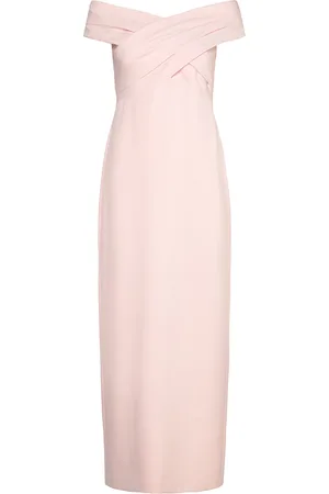 Ralph Lauren Crepe Off-The-Shoulder Gown Maksimekko Juhlamekko Pink