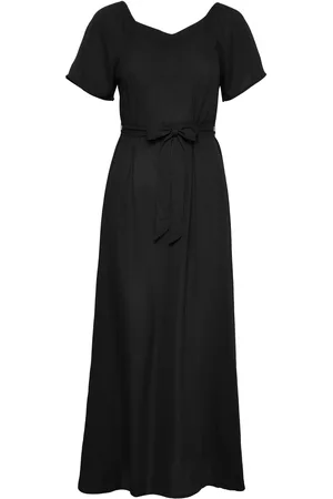 ONLY Onlalma Life Poly Bay Long Dress Solid Maksimekko Juhlamekko Black