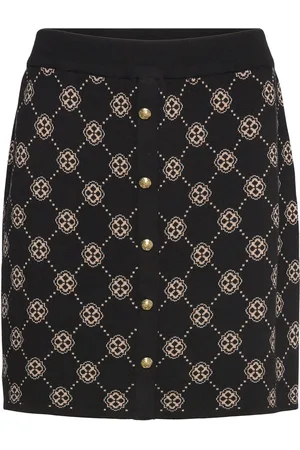 Lindex Skirt Meja Knitted Lyhyt Hame Black