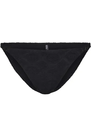 Pieces® Pcariana Bikini Tanga Lace Brazil Sww Bc Swimwear Bikinis Bikini Bottoms Bikini Briefs Black