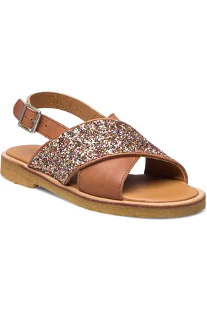 ANGULUS Sandals - Flat - Open Toe - Op Shoes Summer Shoes Sandals Brown