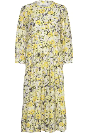 Lollys Laundry Oliviall Midi Dress 3/4 Polvipituinen Mekko Yellow