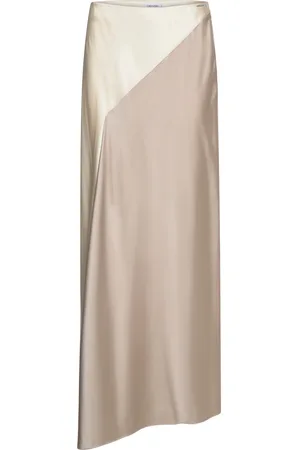 Calvin Klein Soft Blocking Skirt Polvipituinen Hame Cream