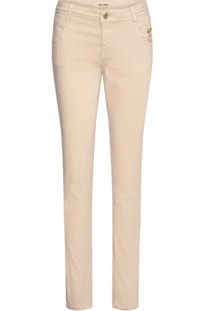 Mos Mosh Mmnelly Rosemany Pant Bottoms Jeans Straight-regular Beige