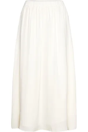 Gina Tricot Wide Maxi Skirt Pitkä Hame Cream