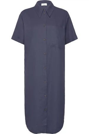Norr Esma Shirt Dress Polvipituinen Mekko Blue