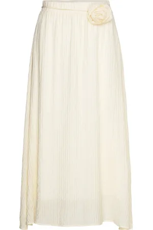 Norr Tamara Skirt Pitkä Hame Cream