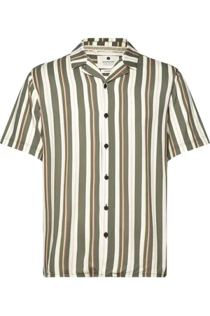 Anerkjendt Akleo S/S Viscose Aop Tops Shirts Short-sleeved Green