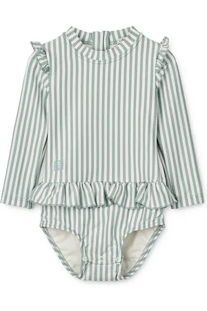 Liewood Sille Baby Seersucker Swimsuit Swimwear Uv Clothing Uv Suits Blue