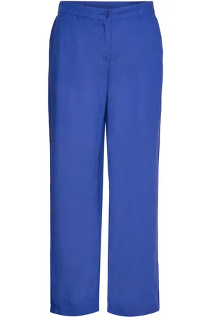Brandtex Casual Pants Bottoms Trousers Wide Leg Blue