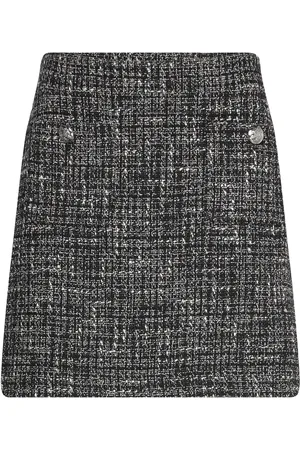 Ralph Lauren Bouclé Pencil Miniskirt Lyhyt Hame Black