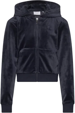 Juicy Couture Tonal Zip Through Hoodie Tops Sweat-shirts & Hoodies Hoodies Navy