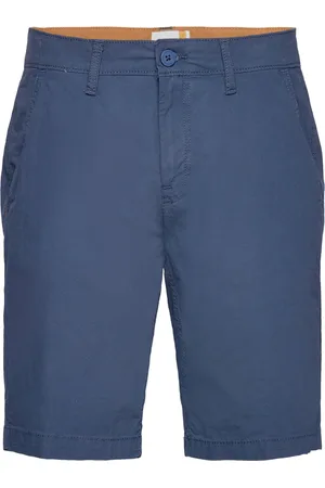 Timberland Poplin Chino Short Bottoms Shorts Chinos Shorts Blue