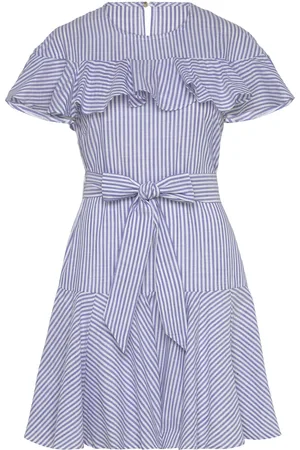 Lindex Dress Janina Stripe Lyhyt Mekko Blue