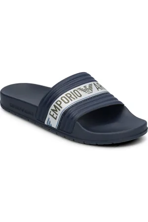 Emporio Armani Slipper Pu+Nastro Lo Shoes Summer Shoes Sandals Pool Sliders Navy