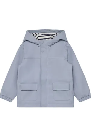 MANGO Hooded Water-Repellent Parka Parka Takki Blue