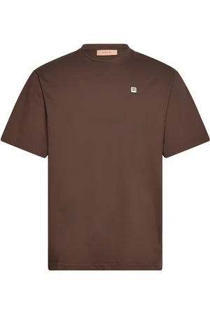 Rue de Tokyo Thomas Embroidery Patch Cotton Jersey Tops T-shirts Short-sleeved Brown