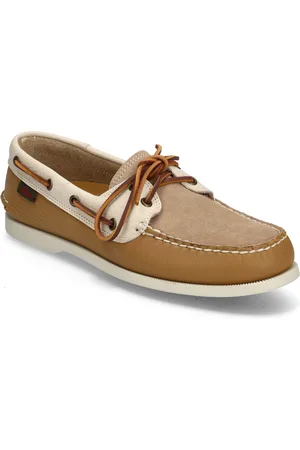 G.H. Bass Gh 2 Eye Boater Mix Designers Boat Shoes Beige