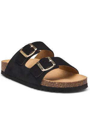 Scholl Sl Josephine Suede Black Matalapohjaiset Sandaalit Black