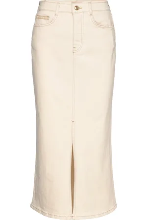 Mos Mosh Mmmella Nature Skirt Pitkä Hame Cream