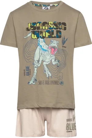 Jurassic World Set 2P Short + Ts Sets Sets With Short-sleeved T-shirt Green