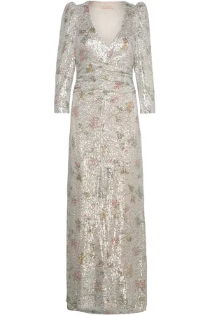 by Ti Mo Sequins Maxi Dress Designers Maxi Dress Silver