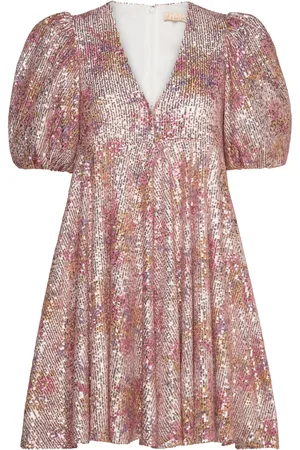 by Ti Mo Sequins V-Neck Dress Designers Short Dress Pink