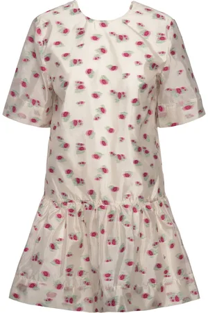 Ganni Organza Jacquard Lyhyt Mekko Multi/patterned
