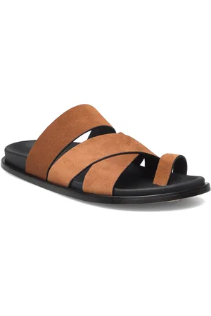 ALOHAS Harllow Suede Brown Leather Sandals Matalapohjaiset Sandaalit Brown
