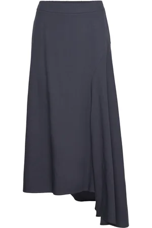 Rabens Saloner Aviator Flared Skirt - Ona Designers Knee-length & Midi Navy Rabens Sal R