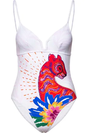 Desigual Panter Uimapuku Uima-asut White